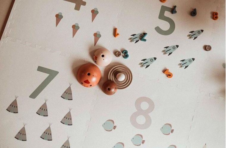 Play&Go, mata piankowa, dwustronna, Numbers, 180-180 cm