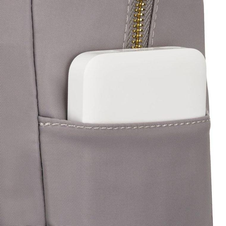 Plecak miejski, szary, skóra ekologiczna, Peterson