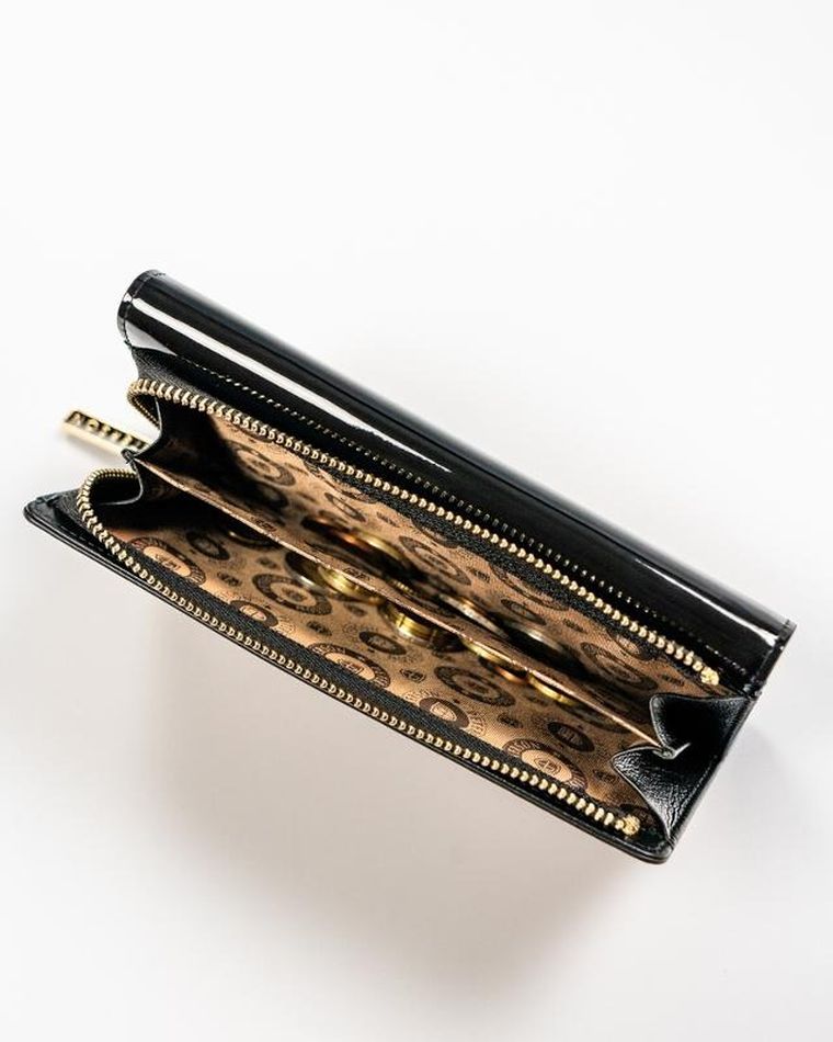 Portfel, czarny, skórzany, Peterson