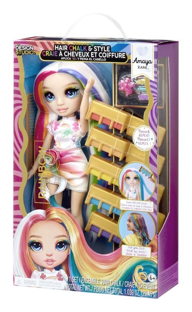 Rainbow High, Hair Chalk & Style, Amaya, lalka modowa