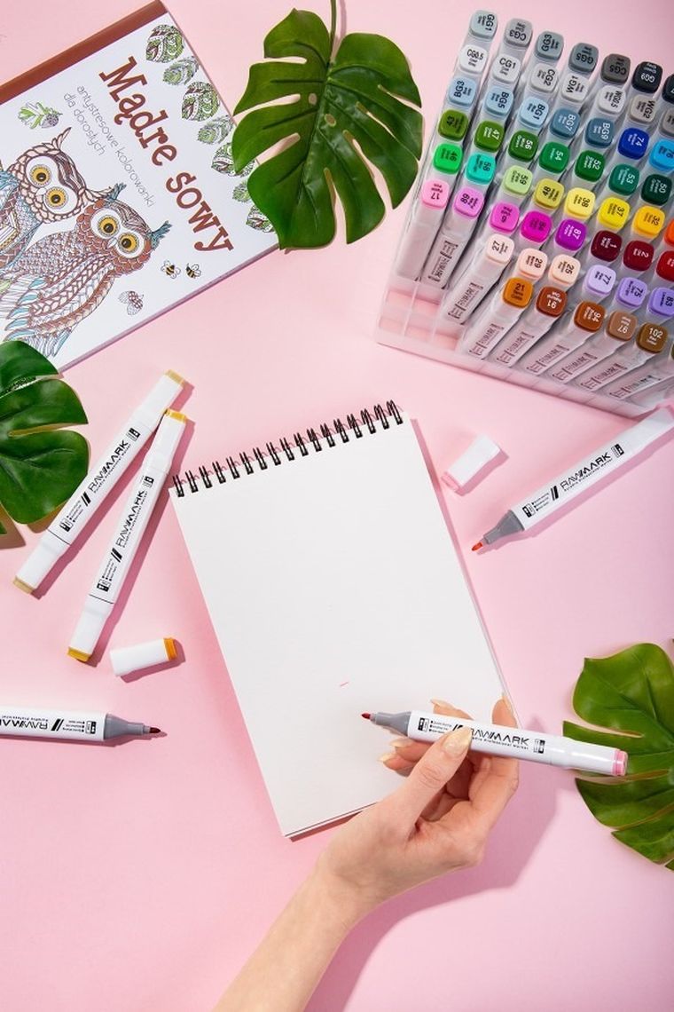 Rawmark, PurePro, promarkery + etui ze stelażem, 80 kolorów