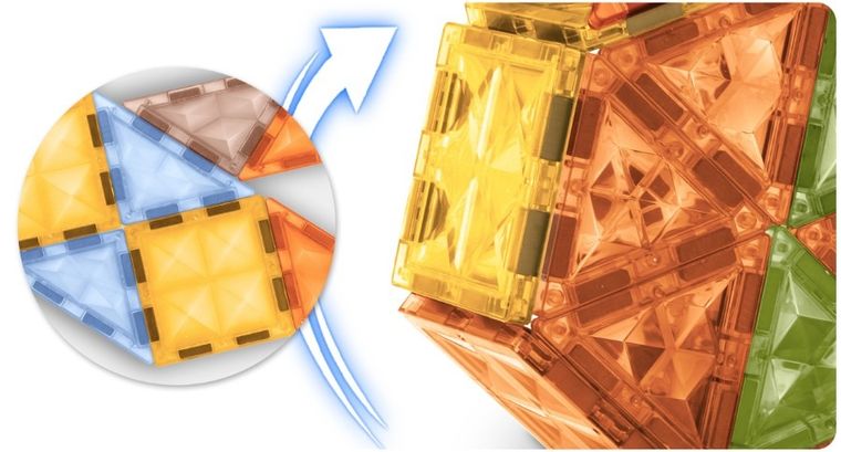 Ricokids, klocki magnetyczne, 100 elementów