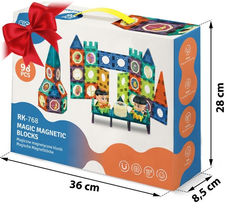 Ricokids, Wieża, klocki magnetyczne, 98 elementów