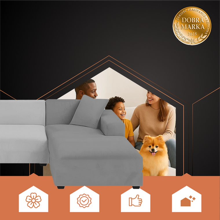 Ruhhy, pokrowiec na kanapę, cimnoszary, 145-185 cm