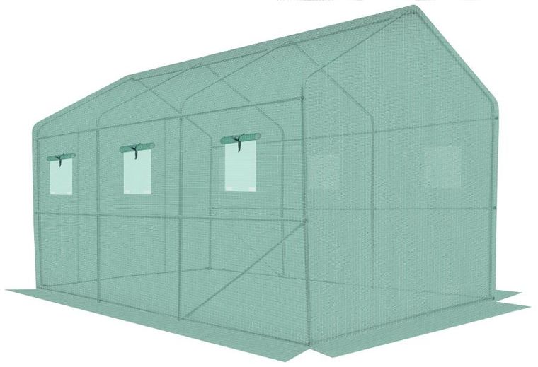 Saska Garden, tunel ogrodowy, szklarnia, zielona, 200-350-200 cm