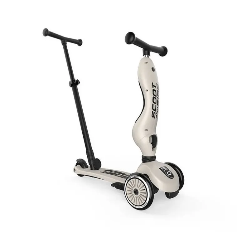 Scoot & Ride, Highwaykick 1, Push and Go, jeździk i hulajnoga z rączką do prowadzenia 2w1, Ash