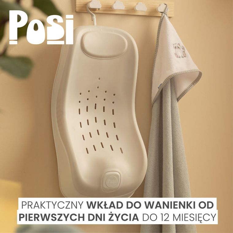 Sensillo, Posi, wkładka do wanienki składana, beżowy
