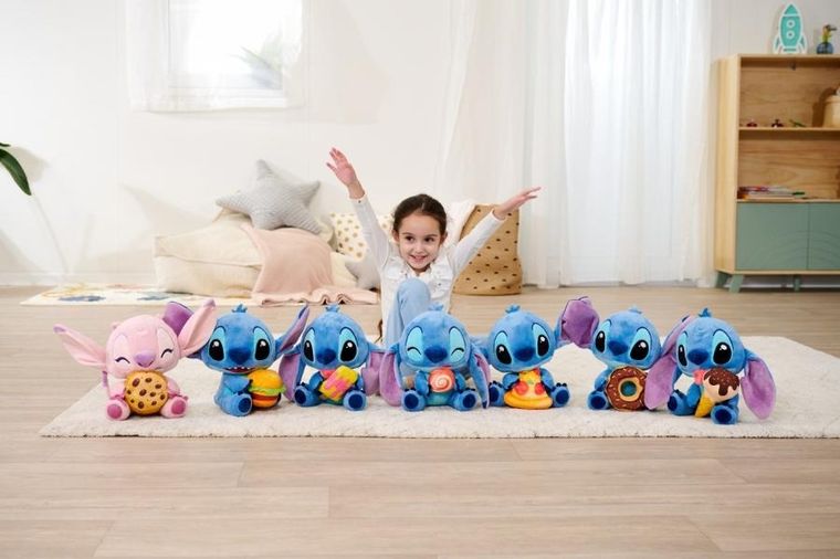 Simba, Lilo i Stitch, maskotka, z pizzą, 25 cm