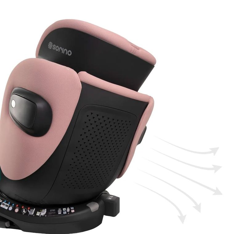 Sorino, Aurora, fotelik samochodowy z bazą, 360°, pink, 40-150 cm