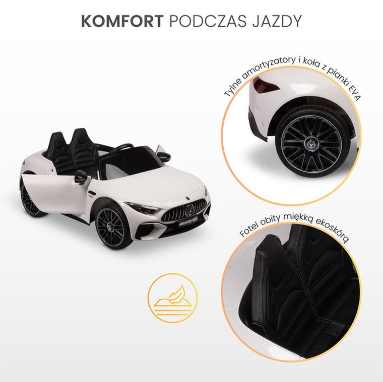 Toyz, Mercedes SL63, pojazd na akumulator, white