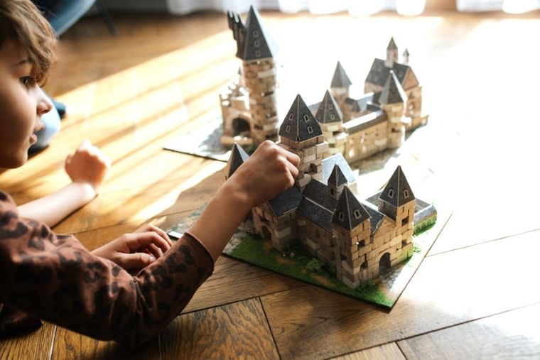 Trefl, Buduj z cegły, Harry Potter, Long Gallery, zestaw kreatywny z akcesoriami, 385 elementów