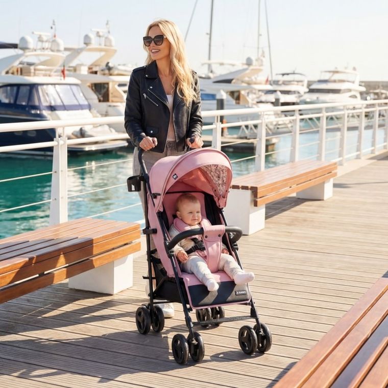 Tulano, Davos 35, wózek spacerowy, pink