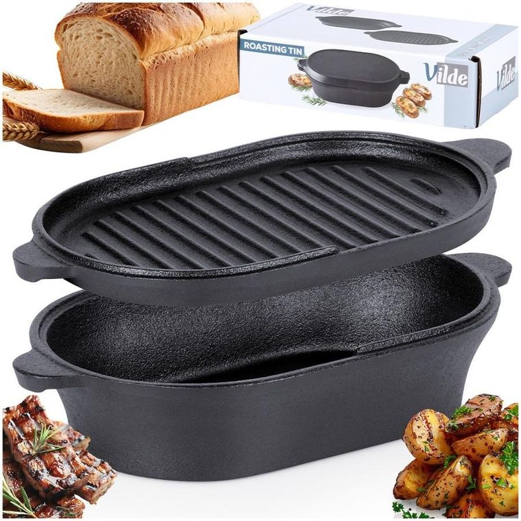 Vilde, Cast Line, brytfanna żeliwna z pokrywką 2w1, 28-16 cm, 1,2 l