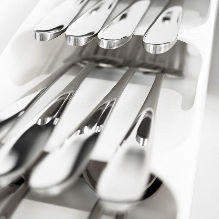 Vilde, organizer do szuflady na sztućce, biały, 39-11.5-5.5 cm