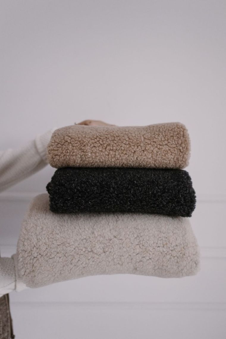 Zaffiro, Nevada, koc wełniany, 75-100 cm, beige