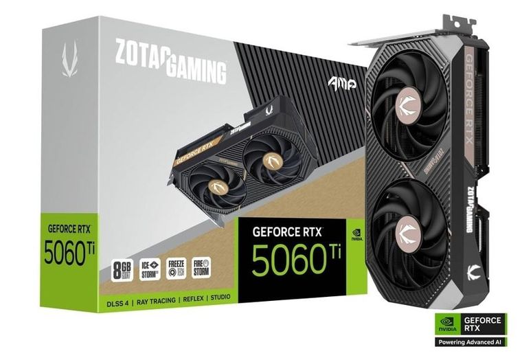 Zotac, karta graficzna, GeForce RTX 5060 Ti 8GB AMP GDDR7 128bit 3DP/HDMI