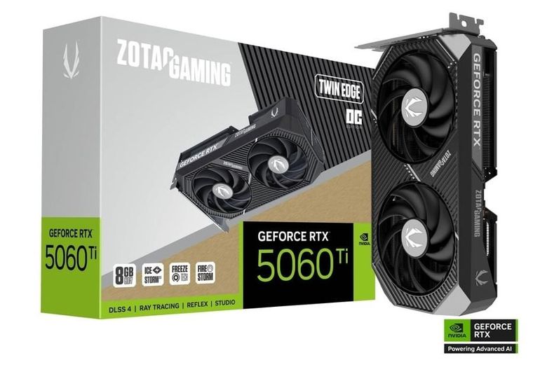 Zotac, karta graficzna, Geforce RTX 5060 Ti 8GB TWIN EDGE OC GDDR7 128bit 3DP/HDMI