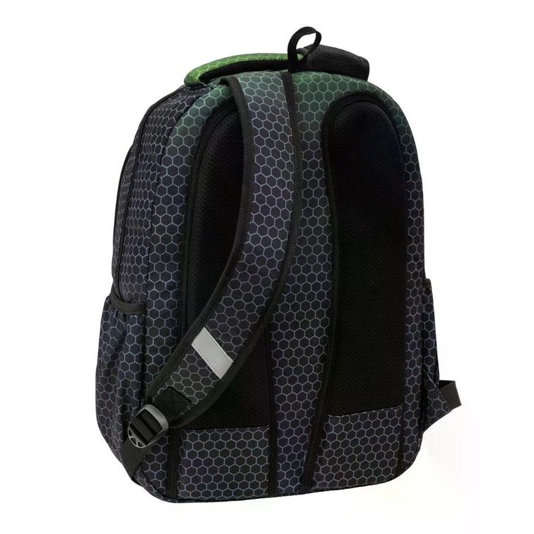 Abag, plecak szkolny, 3-komorowy, hexagon green ombre