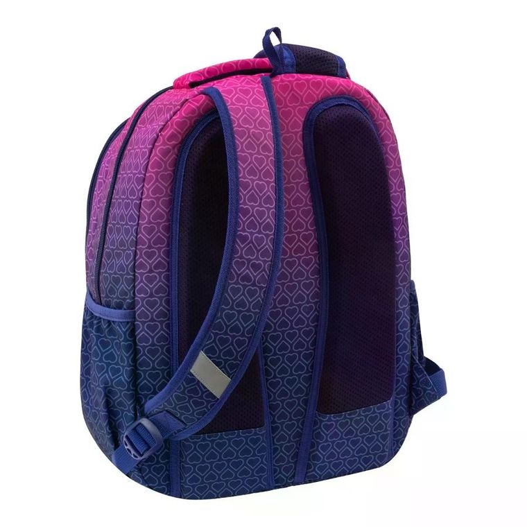 Abag, plecak szkolny, 3-komorowy, hexagon pink ombre