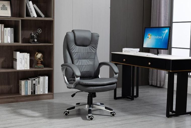 Activejet, fotel biurowy z masażem, podgrzewany, szary, YK7304