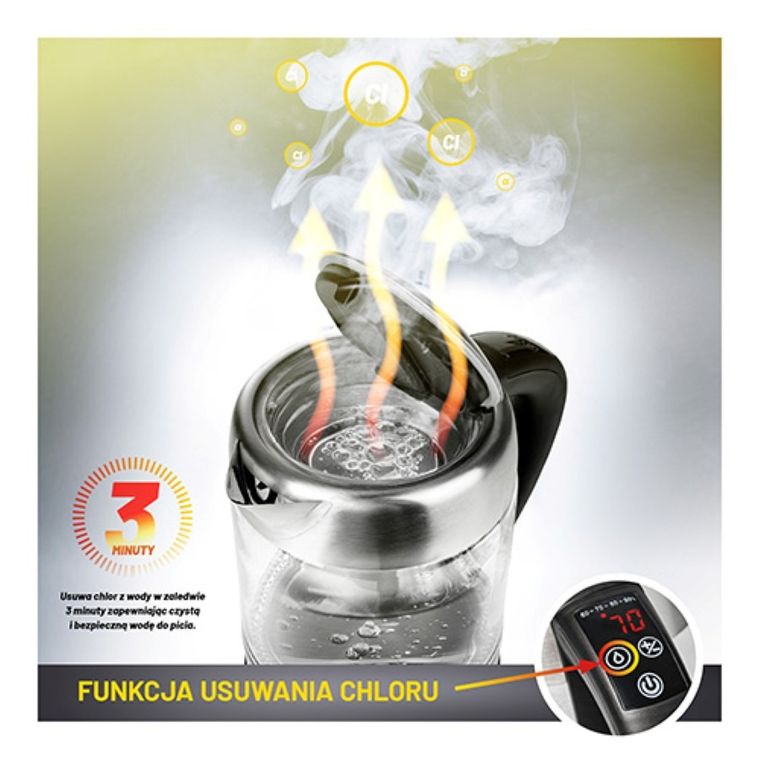 Adler, czajnik szklany, 1.7 l