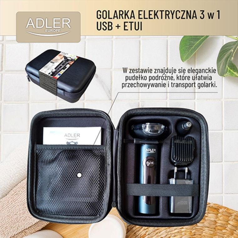 Adler, golarka elektryczna 3w1