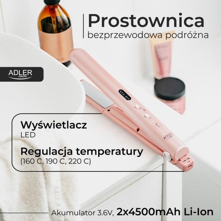 Adler, prostownica bezprzewodowa podróżna, USB