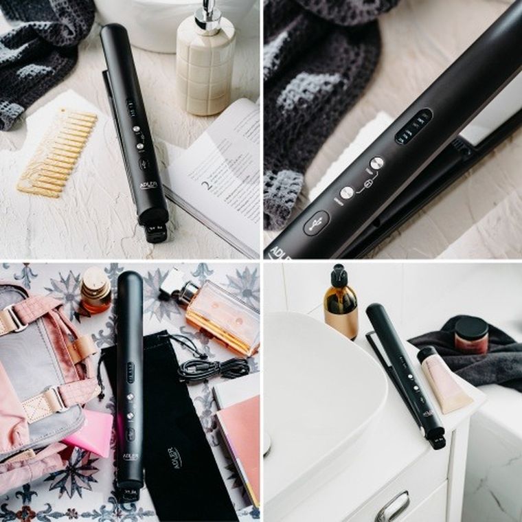 Adler, prostownica bezprzewodowa podróżna, USB