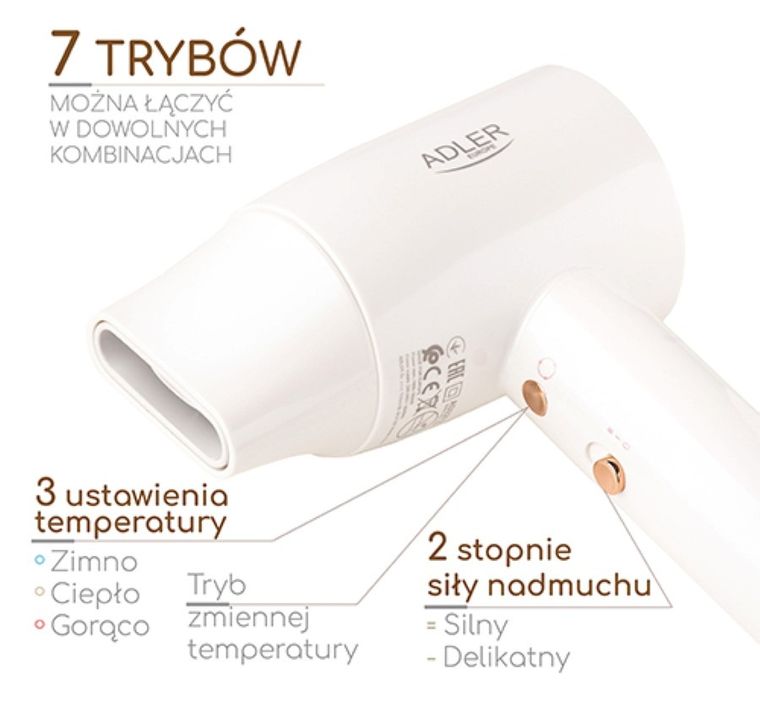Adler, suszarka do włosów, Ad 2272