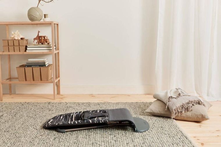 BabyBjörn, Bliss Cotton, leżaczek, antracyt, landscape