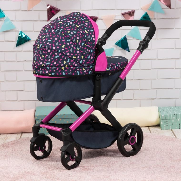 Bayer Design, Xeo Combi, głęboki wózek dla lalek z torbą, kolorowy z wróżką