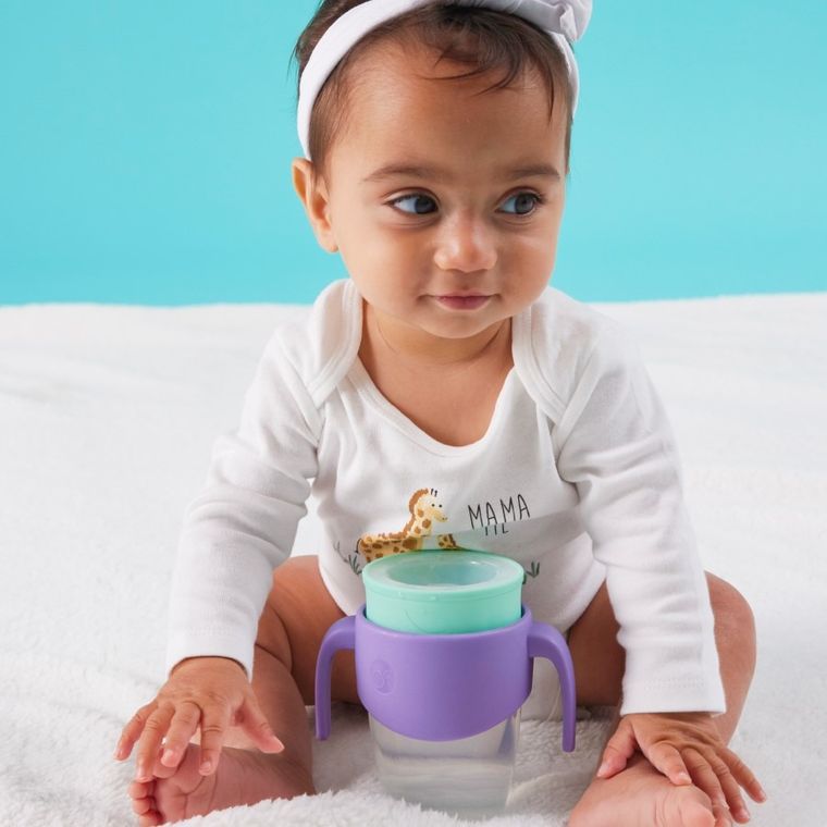 b.box, Lilac Pop, kubek 360 do nauki picia, kubek treningowy, niekapek