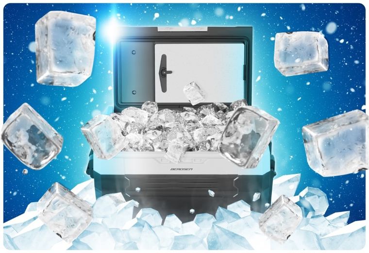 Berdsen, Icemax 400, lodówka kompresorowa turystyczna, czarna, 32l