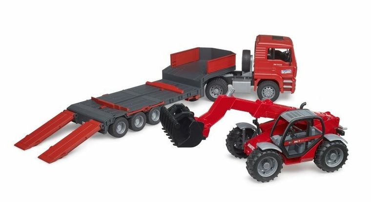 Bruder, MAN TGA z naczepą i ładowarką, model pojazdu, 1:16