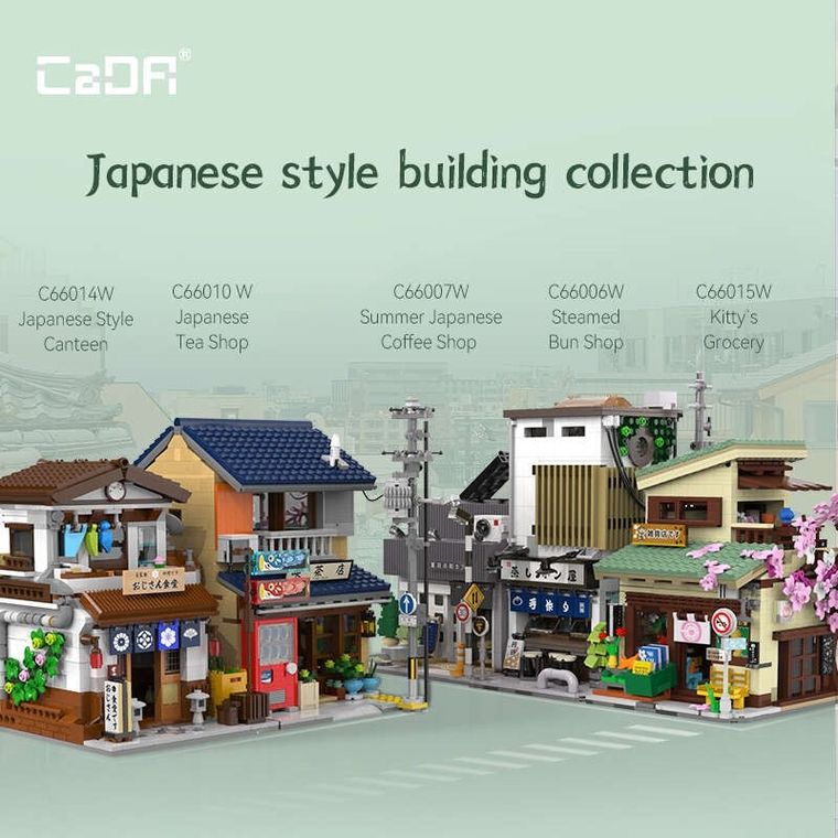 Cada, Sklep Kitty, budynek w japońskim stylu, LED, 921 elementów