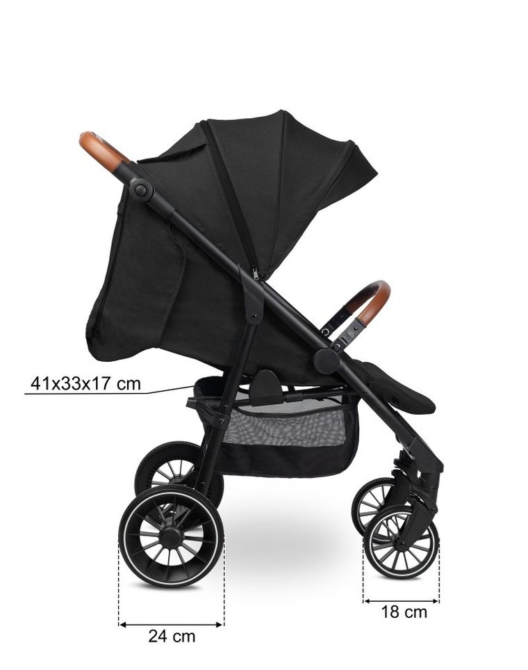 Caretero, Elma, wózek spacerowy, Black