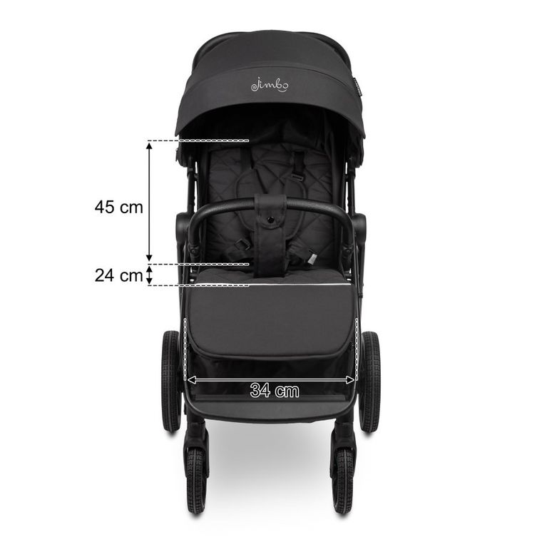 Caretero, Jimbo, wózek spacerowy, Black