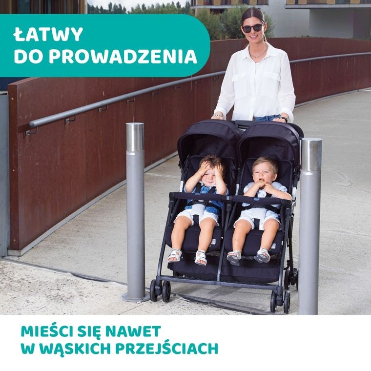Chicco, Ohlalà Twin, wózek bliźniaczy, Silver Cat