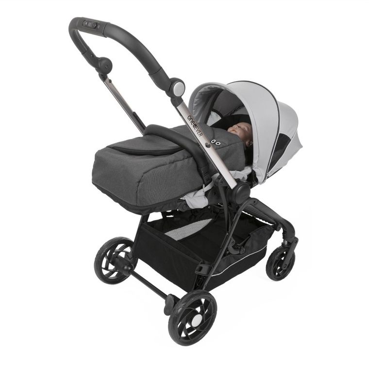 Chicco, One4Ever, wózek spacerowy z dwoma siedziskami, Silver Leaf