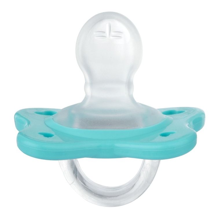 Chicco, PhysioForma Dual Soft, smoczek uspokajający, silikonowy, niebieski, 6-16m, 2 szt.