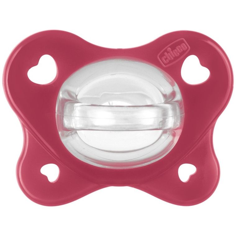Chicco, PhysioForma Dual Soft, smoczek uspokajający, silikonowy, różowy, 16-36m, 2 szt.