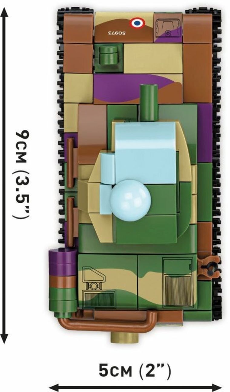 Cobi, Historical Collection WWII, Renault Valetine Panzer I, 1:48, klocki, 595 elementów