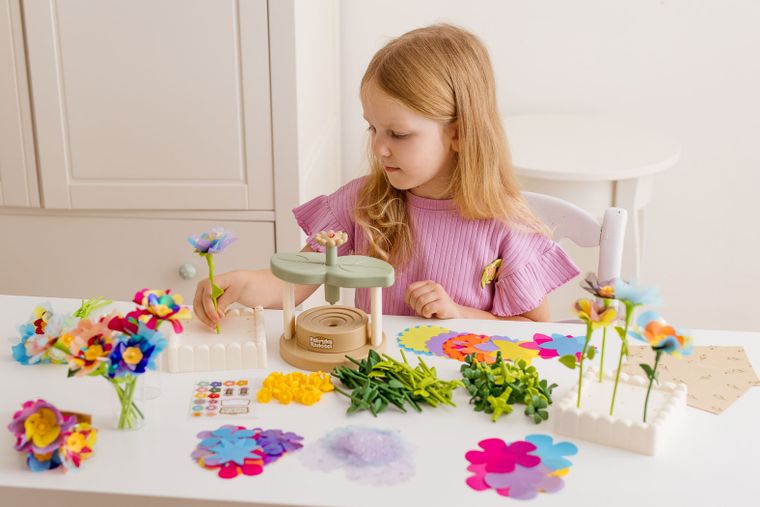 Dumel, Fabryka Radości, Kolorowe kwiaty, zestaw kreatywny do tworzenia kwiatów