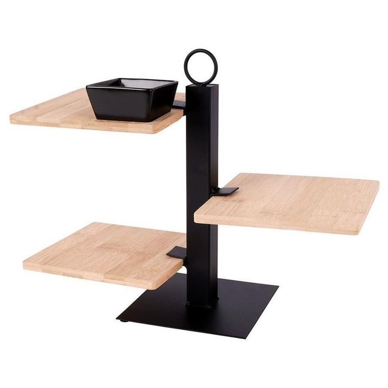 Excellent Housware, patera 3-poziomowa do przekąsek, loft