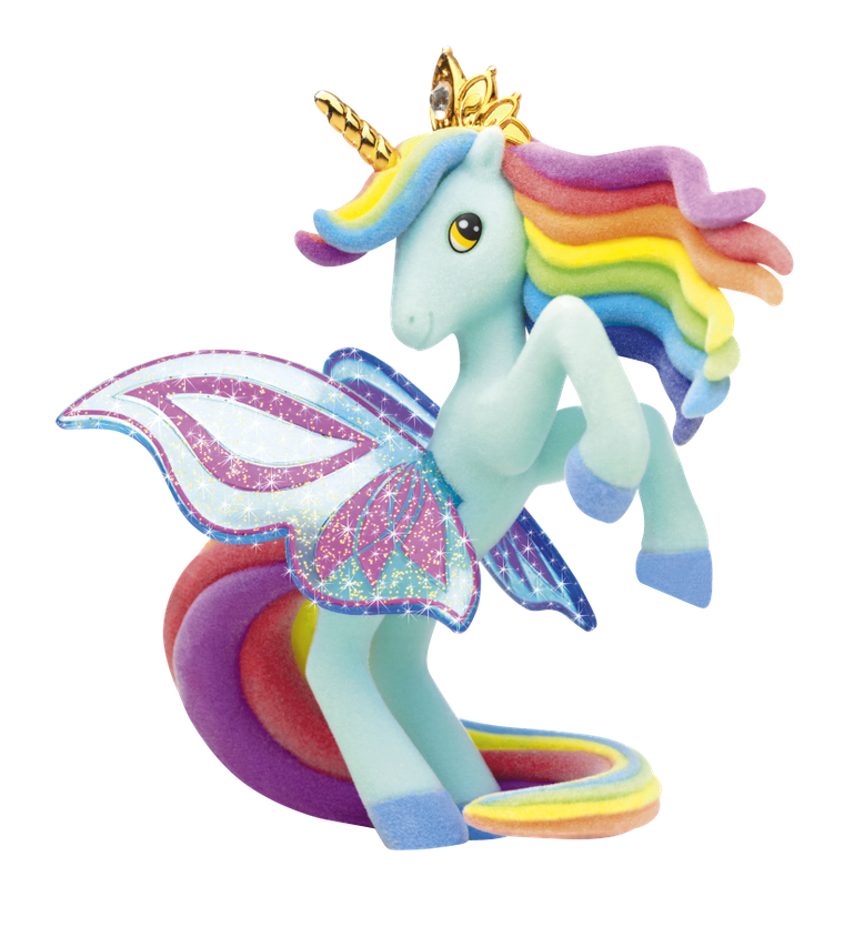 Galupy, Skrzydlate Jednorożce, brokatowa figurka z kryształkiem Swarovskiego, 1 szt.