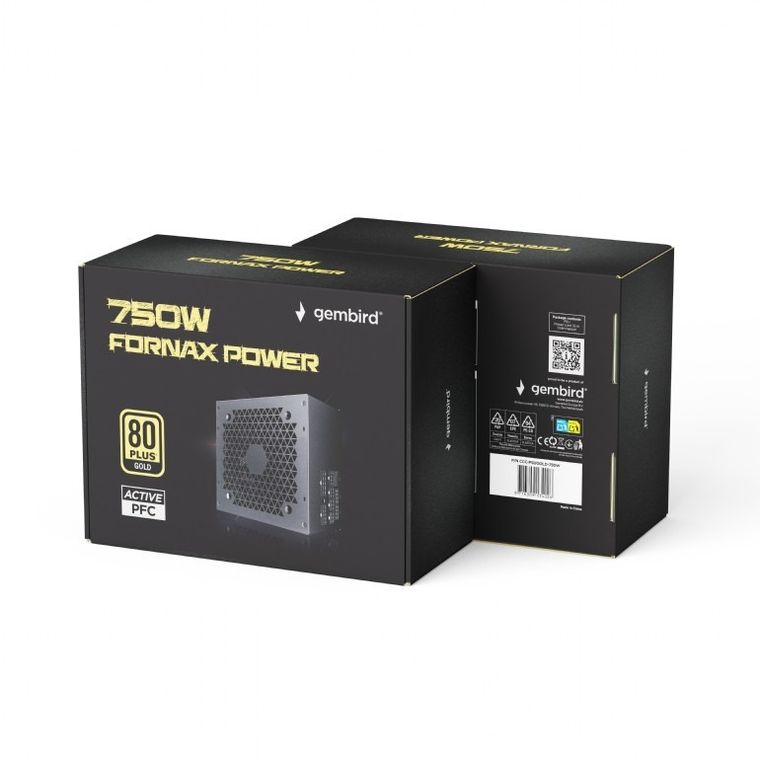 Gembird, zasilacz komputerowy, ATX 750W, aktywne PFC 12 cm, fan 80