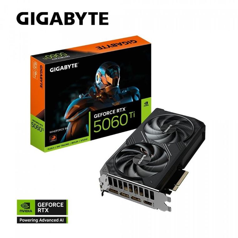 Gigabyte, GeForce RTX 5060 Ti WINDFORCE 8G 128BIT GDDR7, karta graficzna, HDMI/3DP