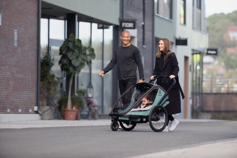 Hamax, Cocoon One, przyczepka rowerowa, Green/Black