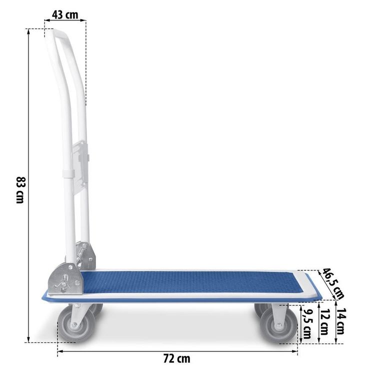 Humberg, wózek transportowy, ręczny, biało-niebieski