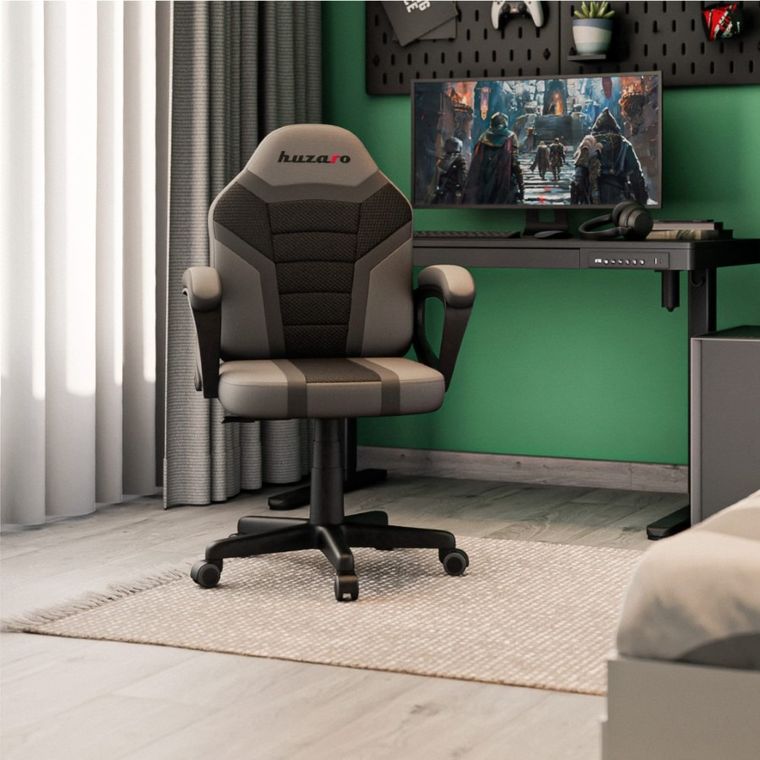 Huzaro, Ranger 1.0, fotel gamingowy dla dziecka, Grey Mesh